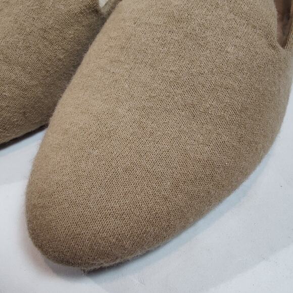 Birdies Womens Sz 12 Starling Oatmeal Wool Faux Fur Lined Loafers Slip On Flats - Picture 3 of 11